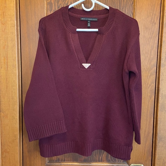 WHBM Purple 3/4 Length Sleeve Sweater, Size Medium - Picture 1 of 5